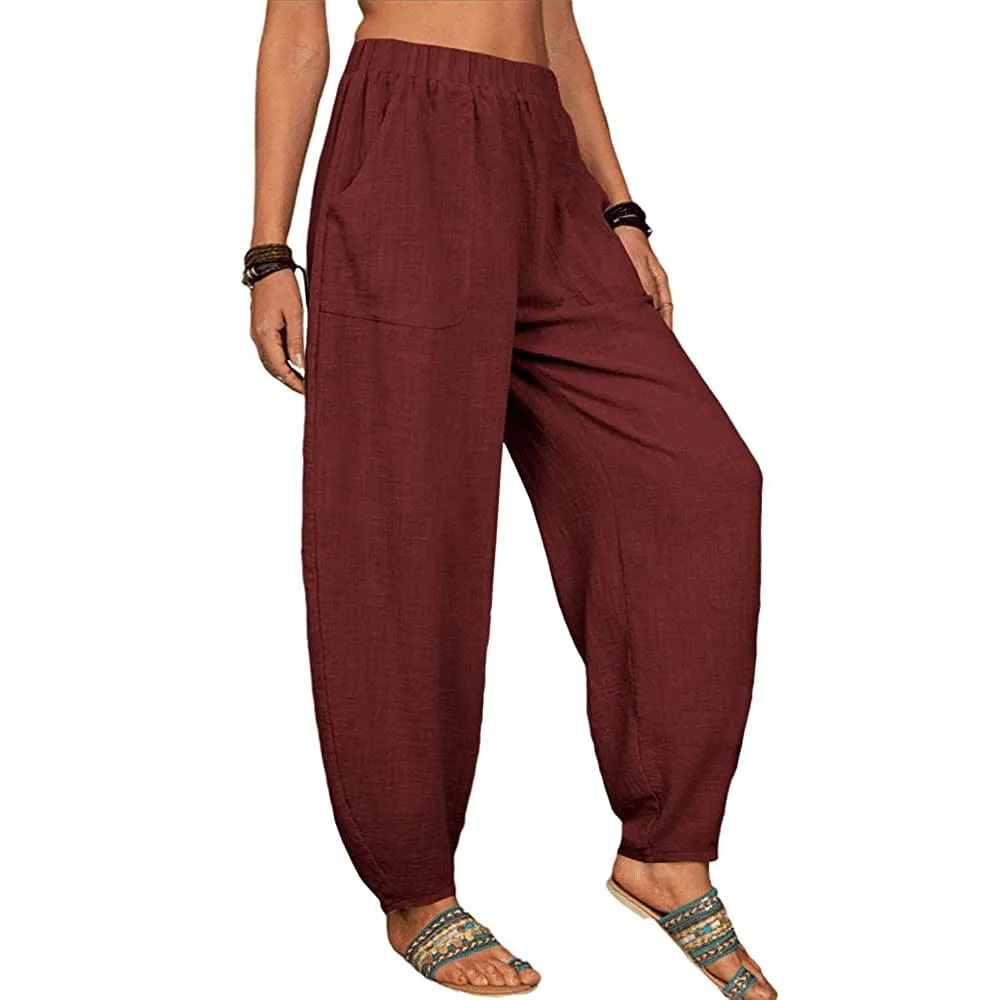 MW | Weite Leinenhose für Damen