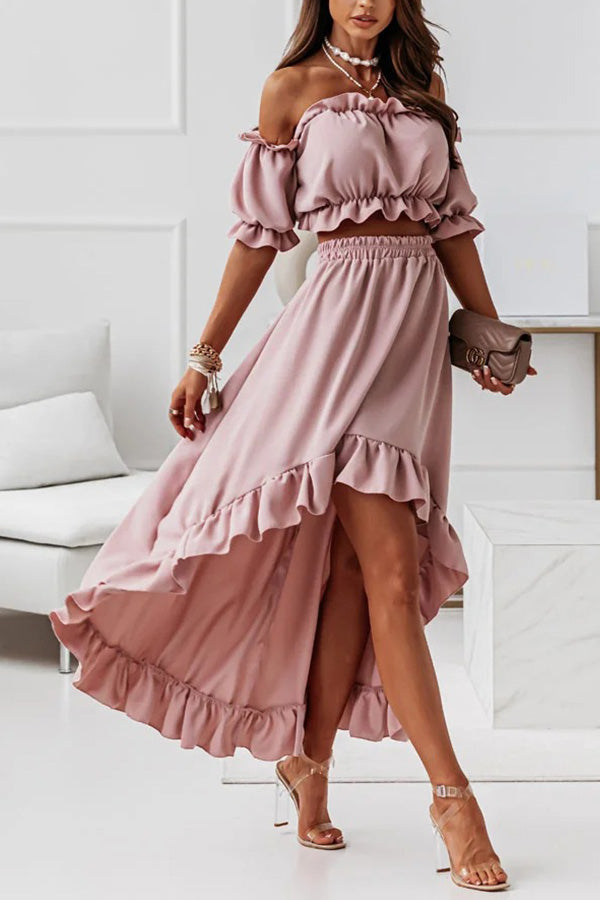 MW | Schulterfreies Midikleid Anzug