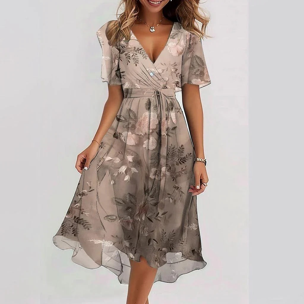 Asta - Elegantes Kleid mit kurzen Ärmeln