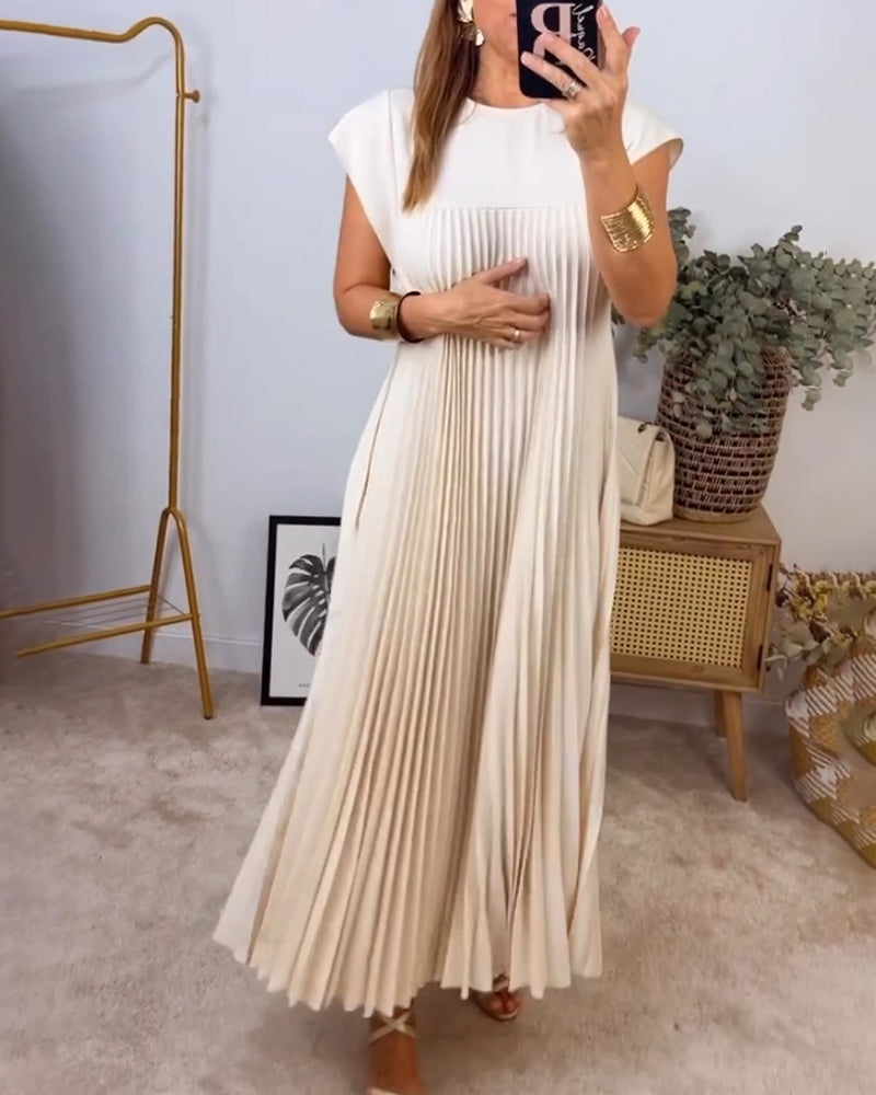 MW | Elegantes plissiertes Maxikleid