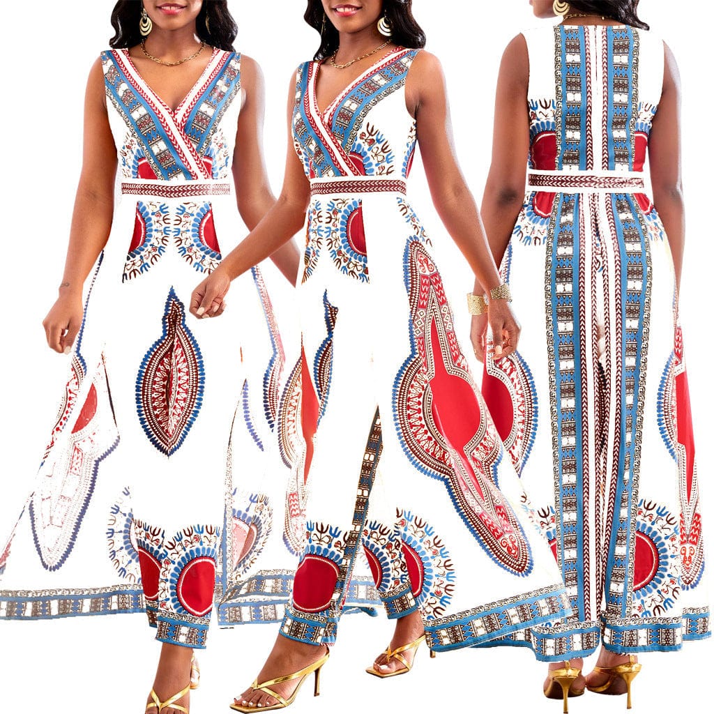 MW | Jumpsuit mit afrikanischem Druck im Dashiki-Stil