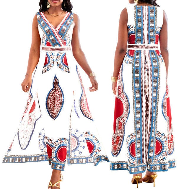 MW | Jumpsuit mit afrikanischem Druck im Dashiki-Stil