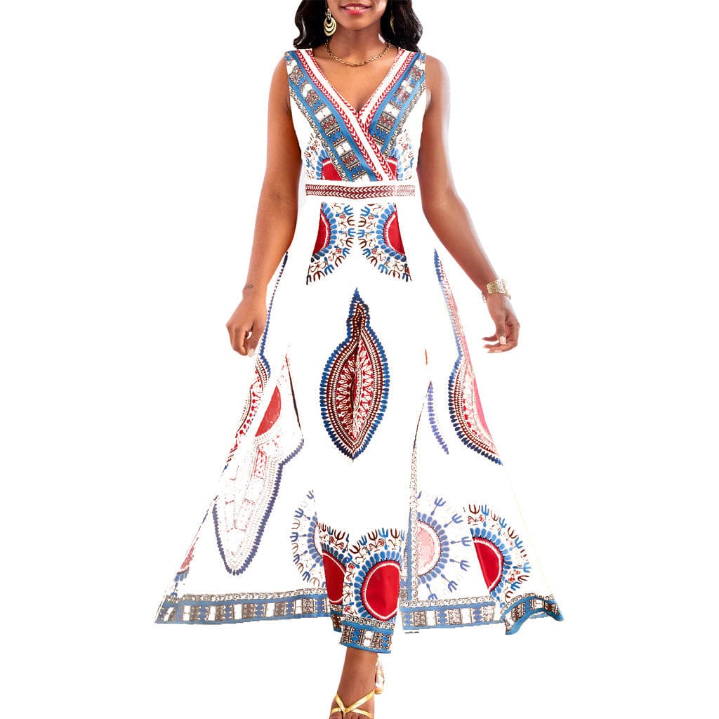 MW | Jumpsuit mit afrikanischem Druck im Dashiki-Stil