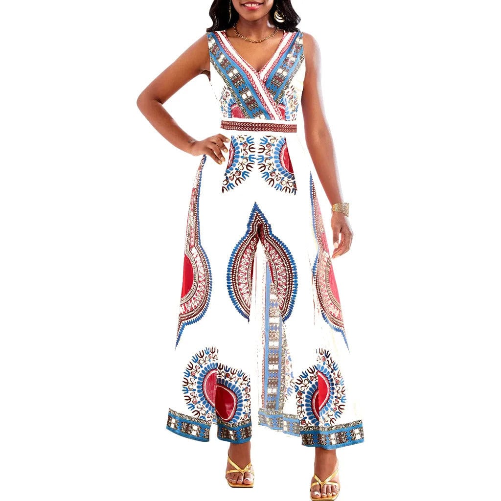 MW | Jumpsuit mit afrikanischem Druck im Dashiki-Stil