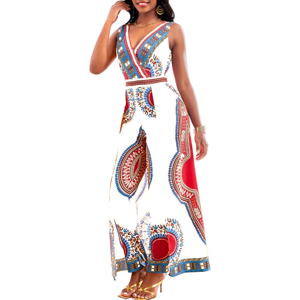 MW | Jumpsuit mit afrikanischem Druck im Dashiki-Stil