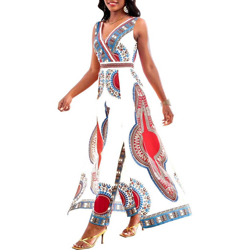 MW | Jumpsuit mit afrikanischem Druck im Dashiki-Stil