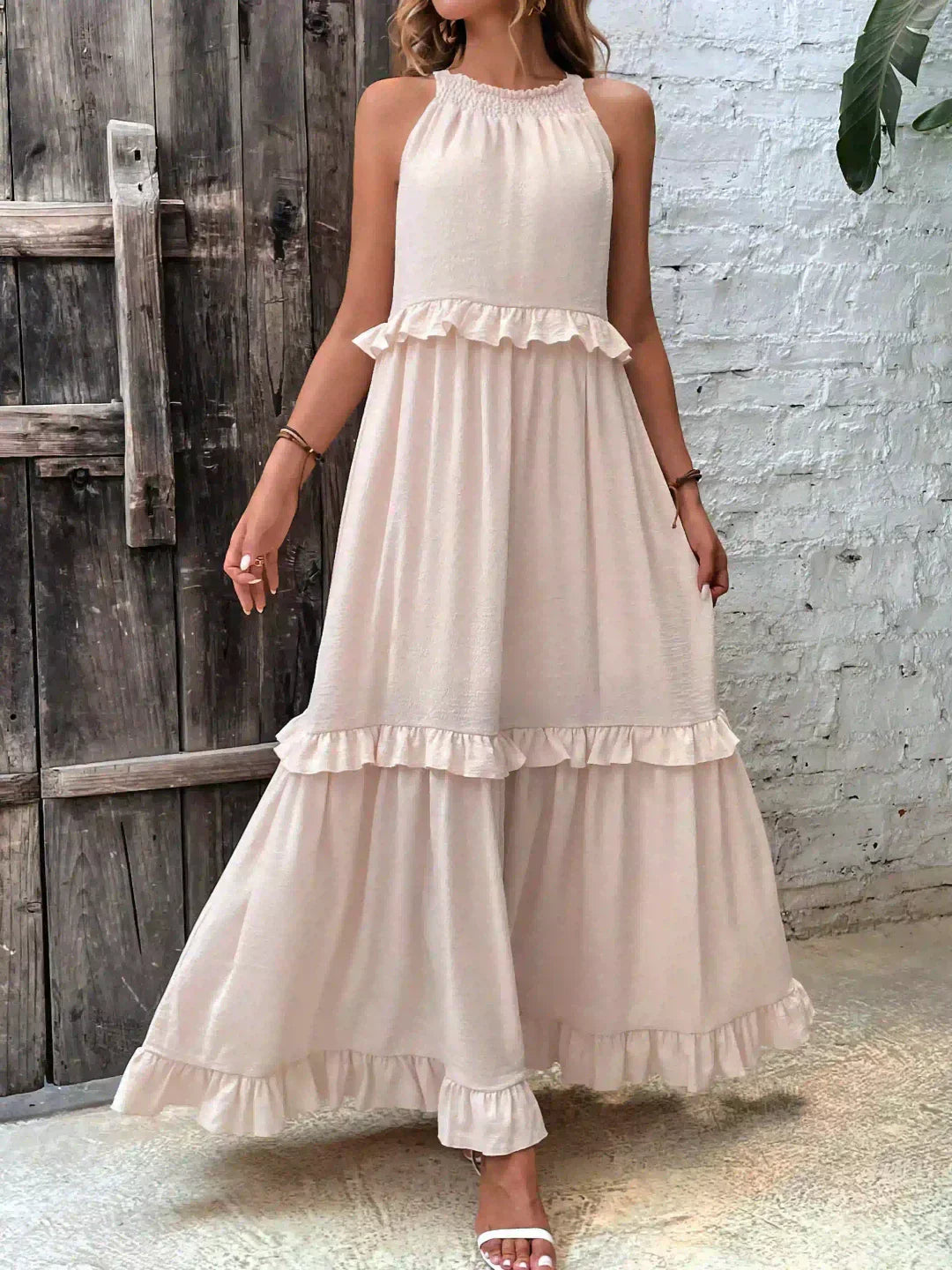 MW | Effortless Ruffle Maxikleid