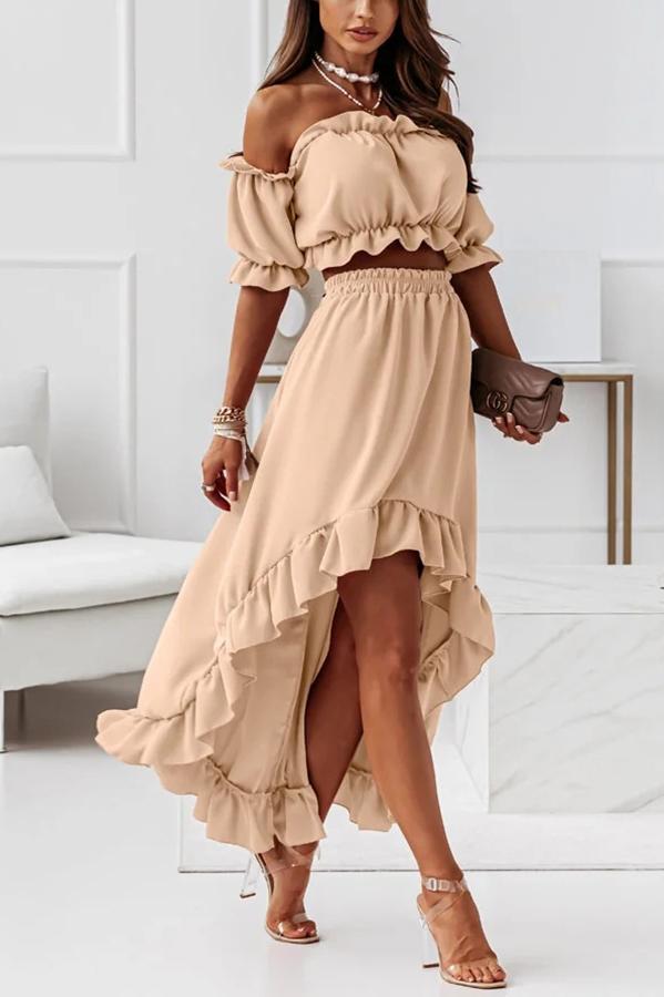 MW | Schulterfreies Midikleid Anzug