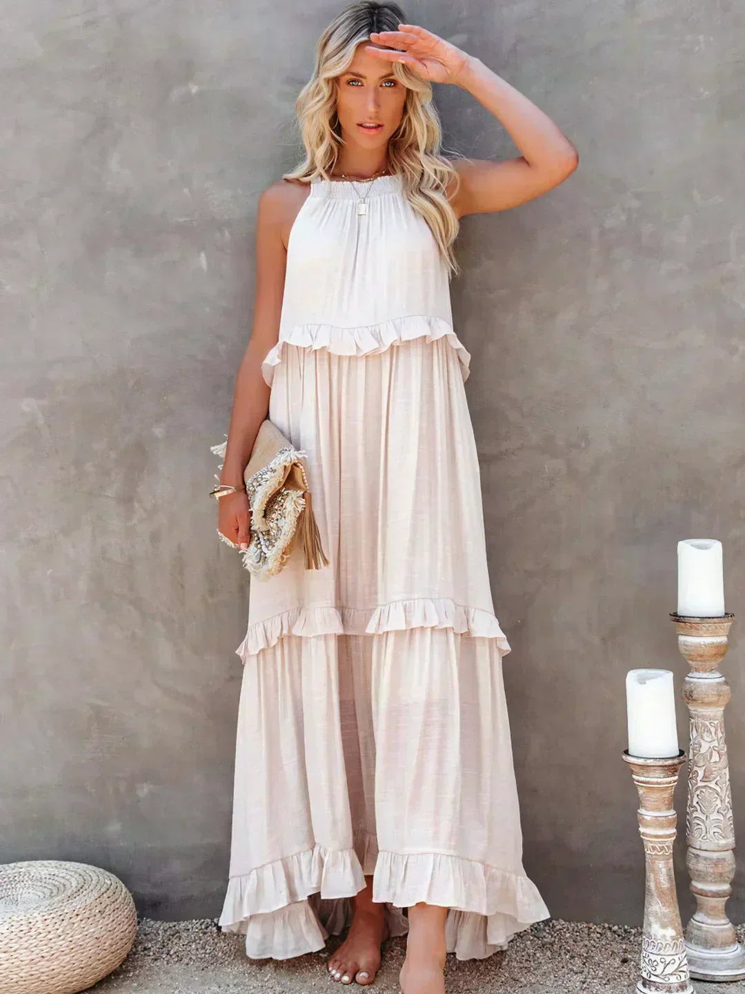 MW | Effortless Ruffle Maxikleid