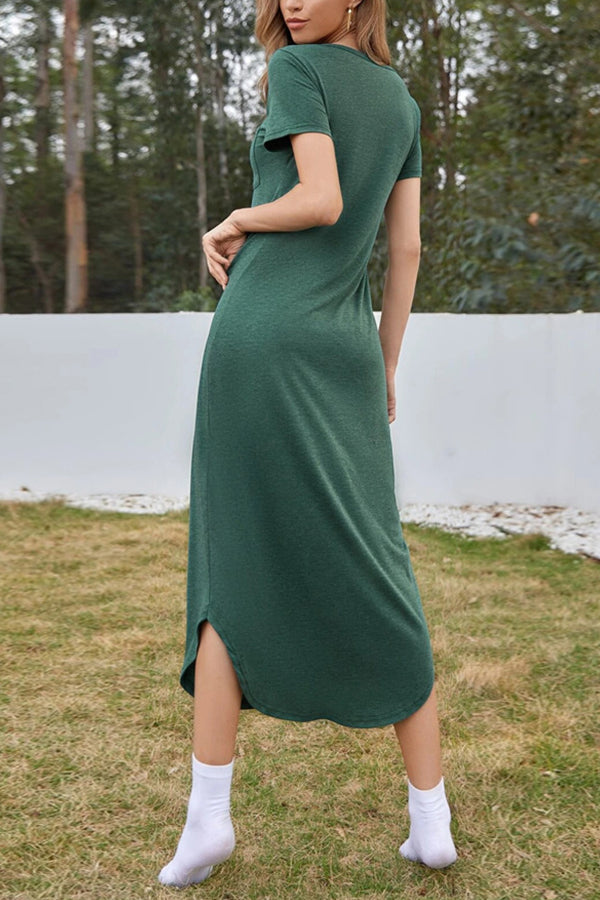 MW | Sexy Fashion Strandkleid Unregelmäßiger Saum Midikleid
