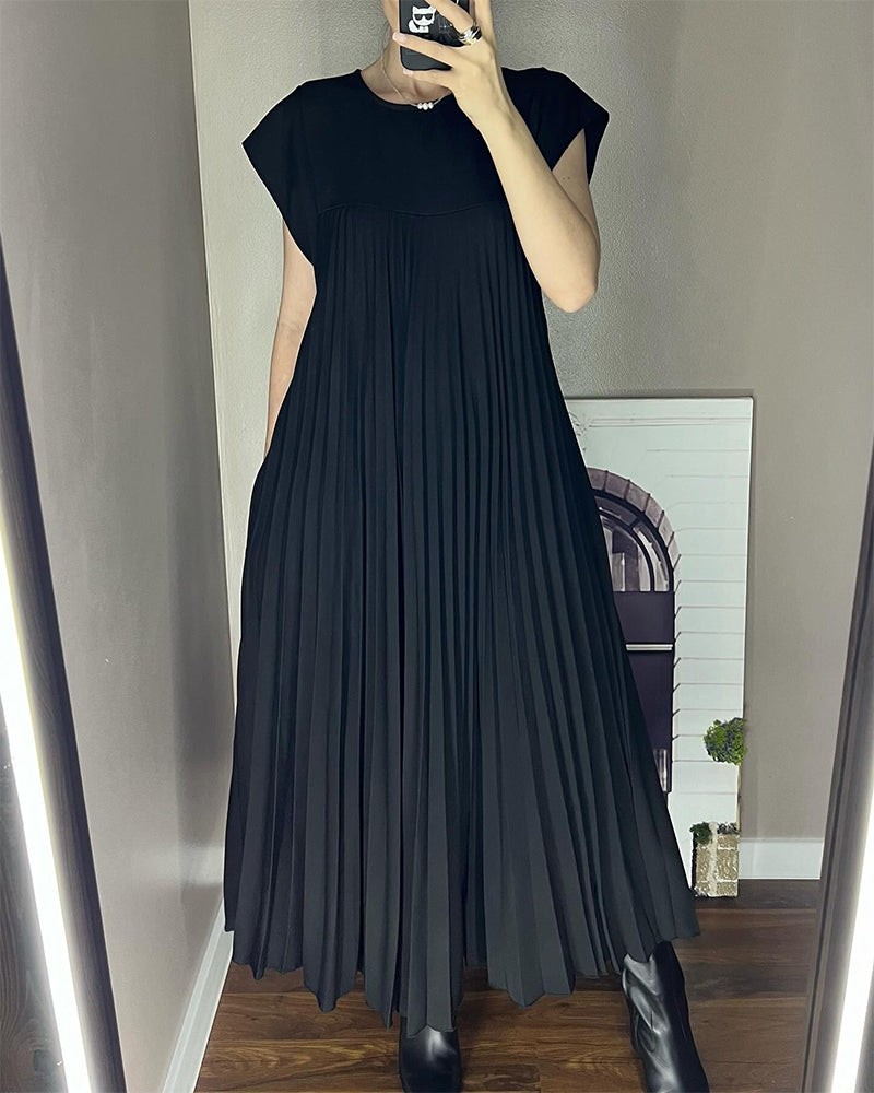 MW | Elegantes plissiertes Maxikleid