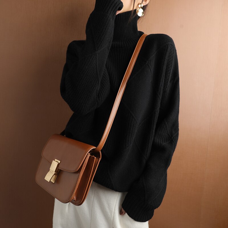 EM | Eleganter Turtle-neck pullover aus Kaschmir