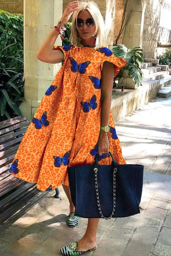 EM | A-Linien-Kleid mit charmantem und weichem Druck