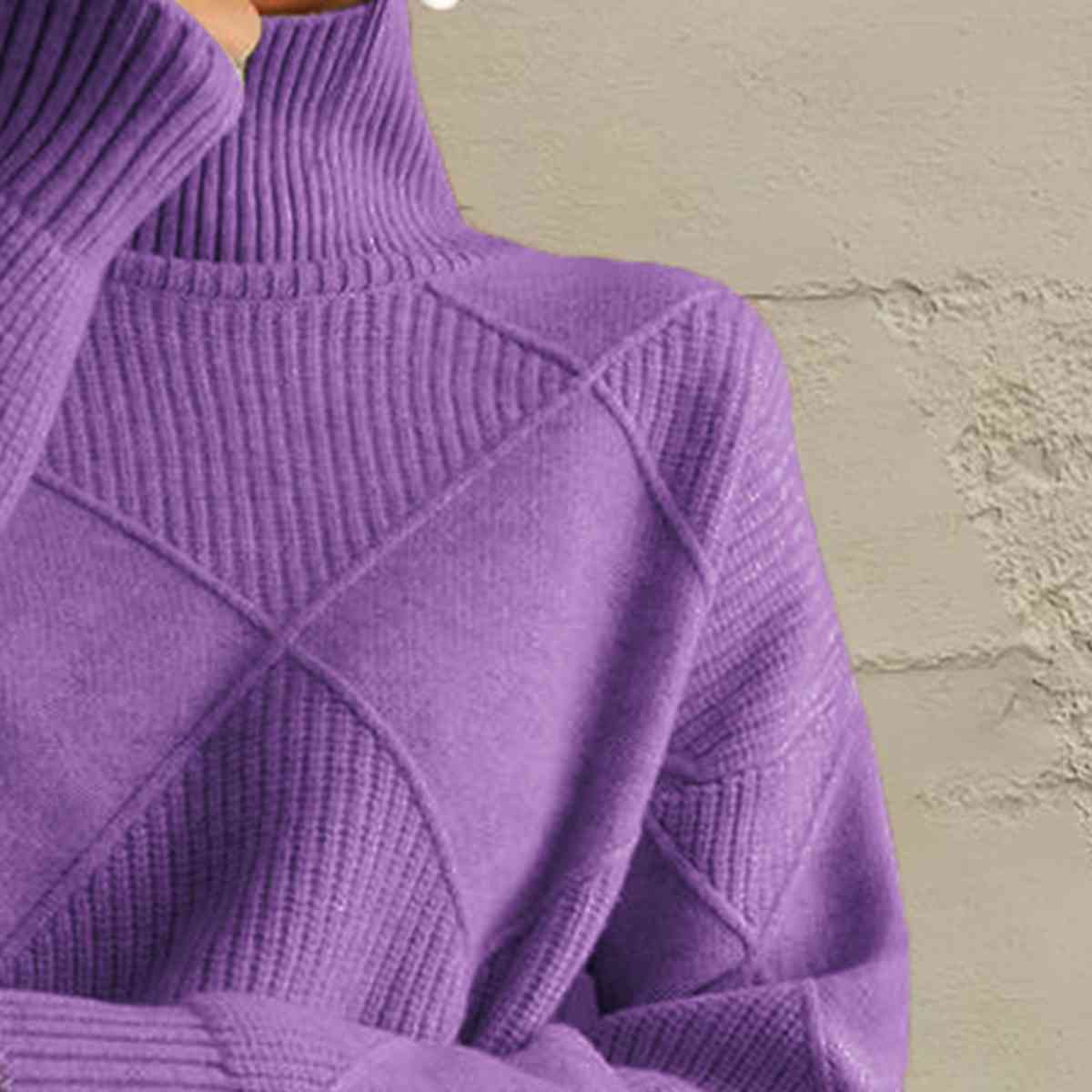 EM | Schicker Turtle-neck pullover aus geometrischem Strick