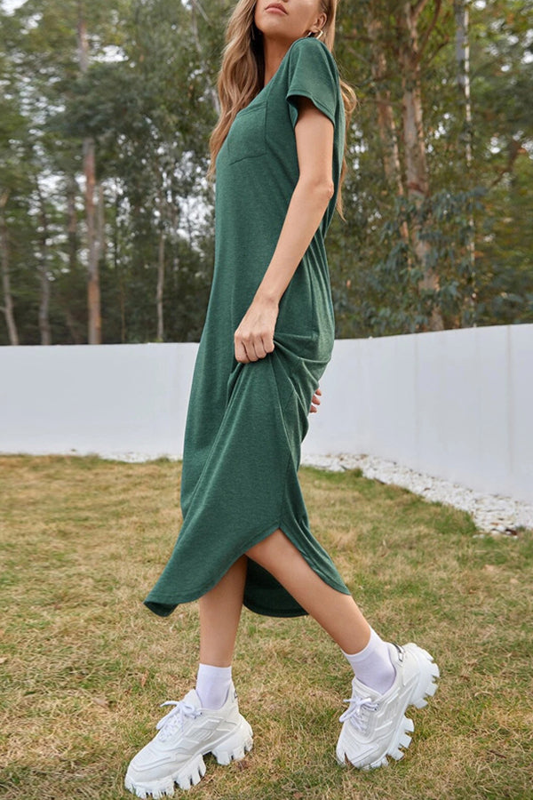 MW | Sexy Fashion Strandkleid Unregelmäßiger Saum Midikleid