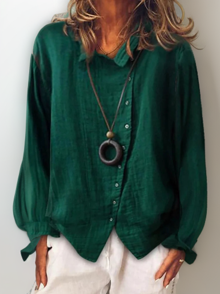 EM | Olivia┃Langarmshirt mit Knöpfen