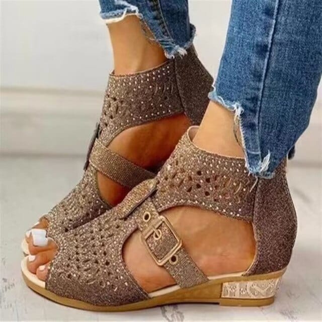 MW | Orthopädische Sandalen mit niedrigem Absatz