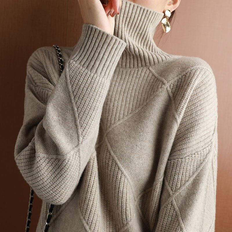 EM | Eleganter Turtle-neck pullover aus Kaschmir