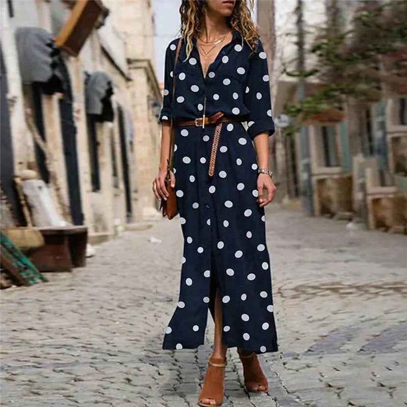 MW | Kleid Langes Shirt mit Punkten