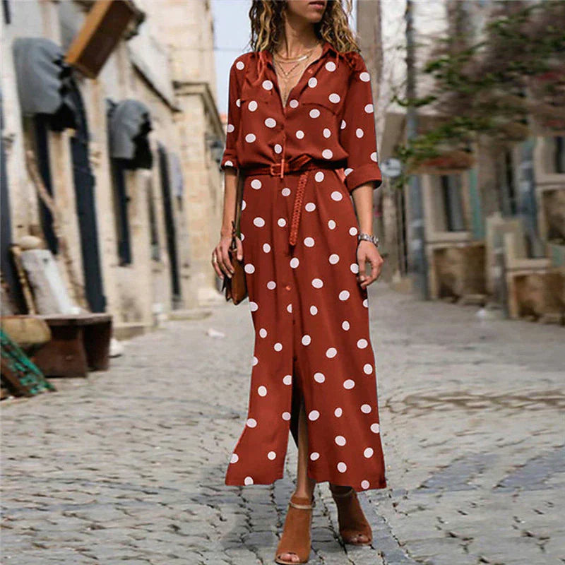 MW | Kleid Langes Shirt mit Punkten