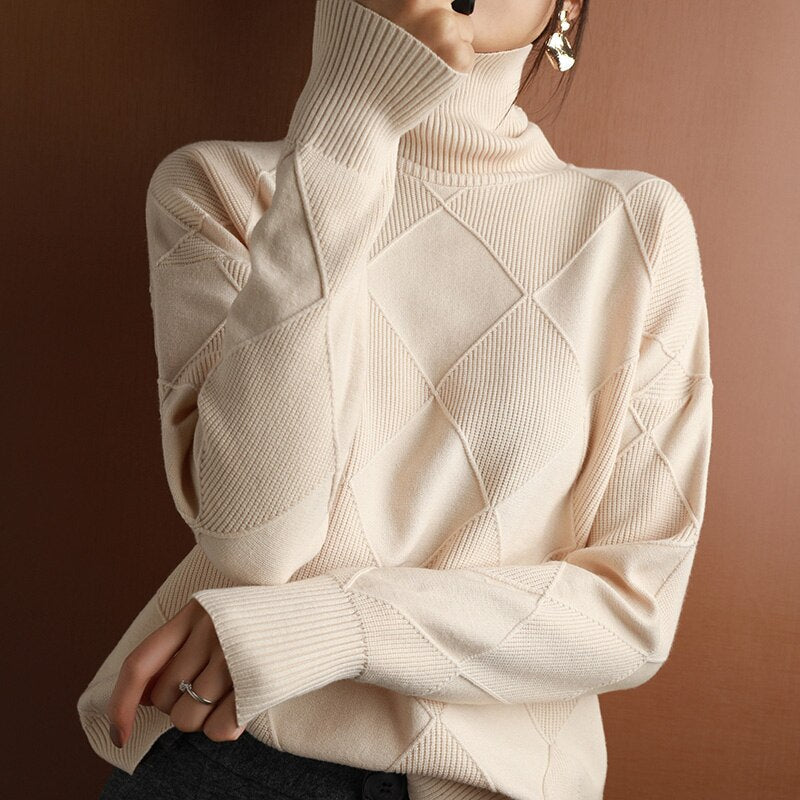 EM | Eleganter Turtle-neck pullover aus Kaschmir