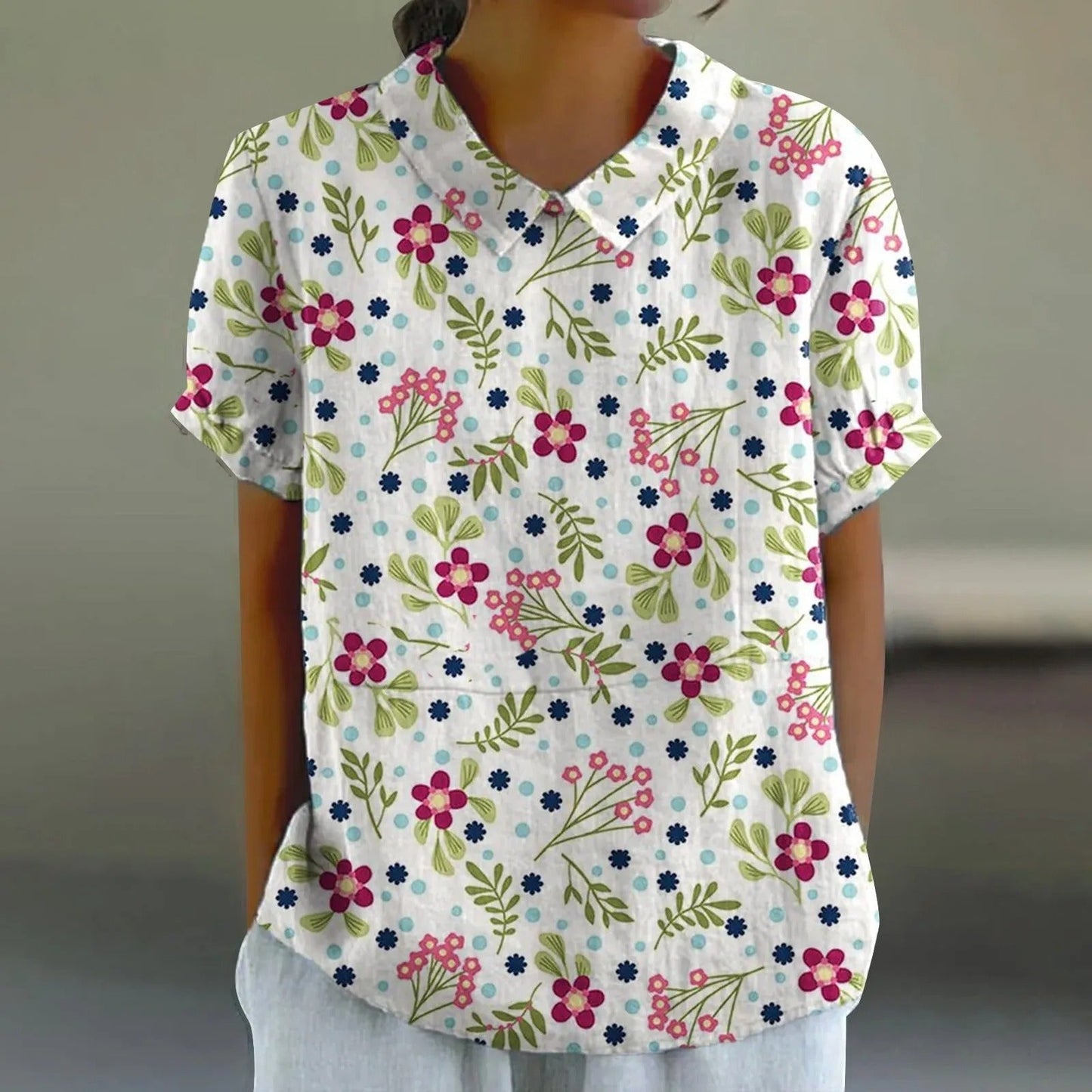 EM | Bluse mit Blumendruck für Frauen