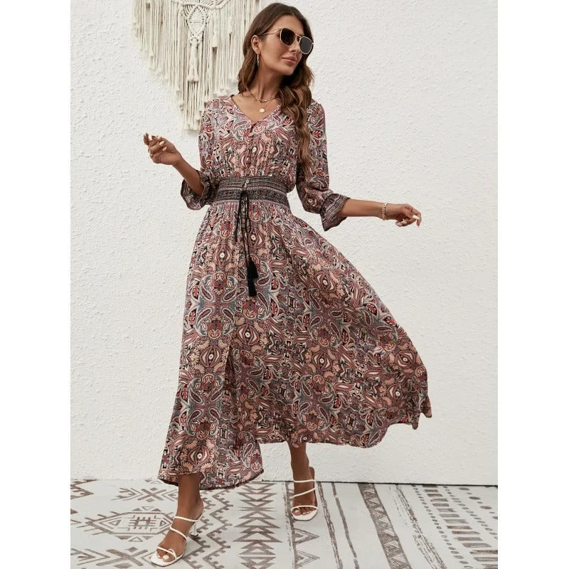 EM | Boho Maxikleid mit Schlitz