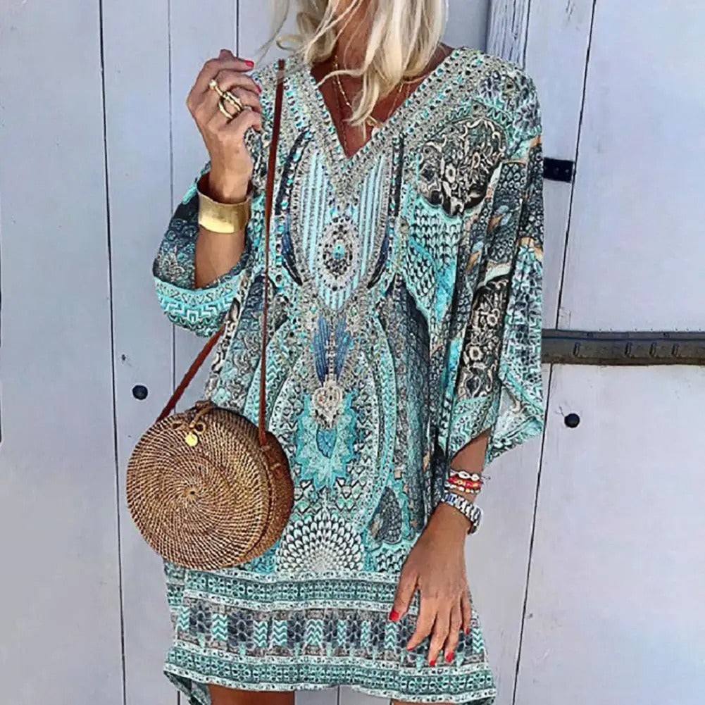EM | Boho-Losse-Minikleid