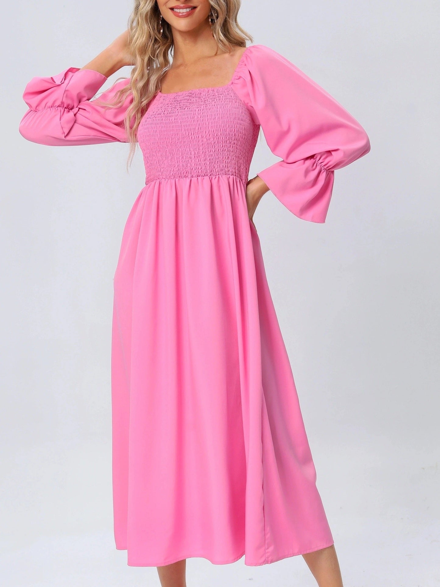 EM | Midikleid mit Puffärmeln