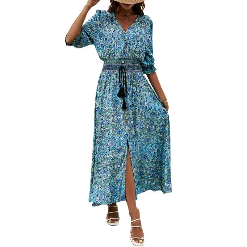 EM | Boho Maxikleid mit Schlitz