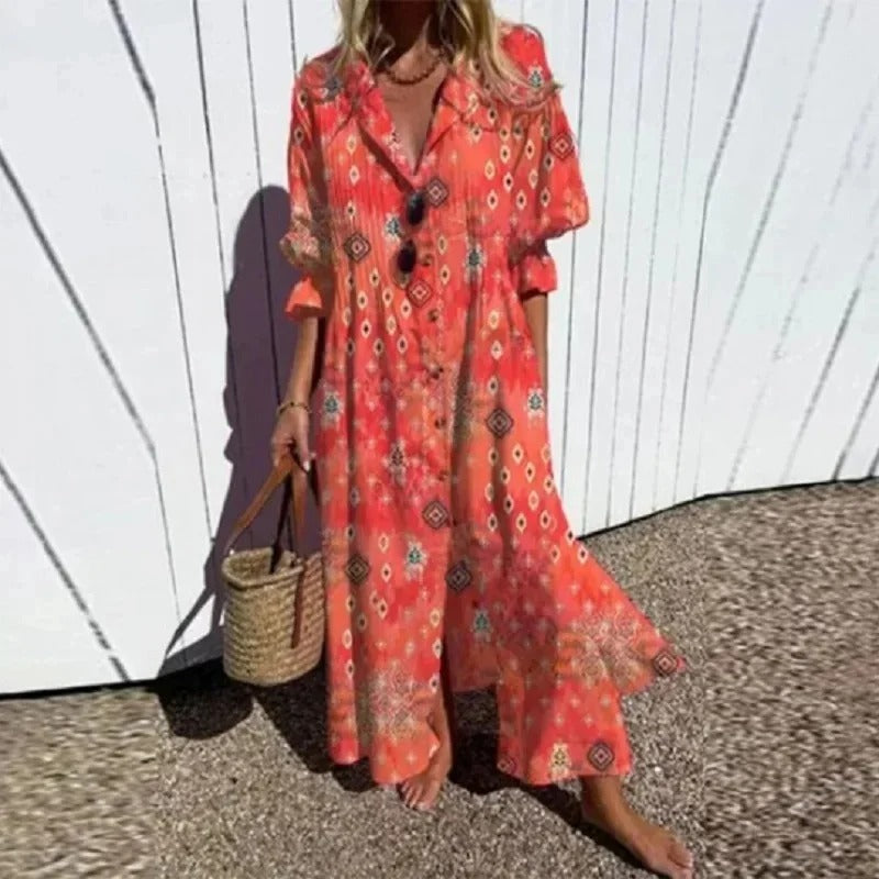 EM | Klassisches Boho-Maxikleid