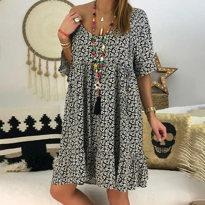 EM | Midikleid mit V-Ausschnitt