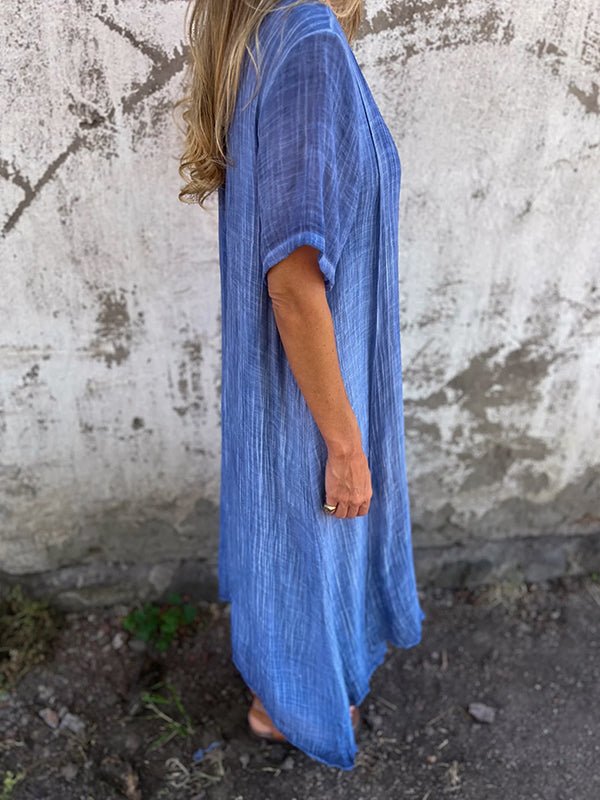 MW | Müheloses Maxikleid mit V-Ausschnitt