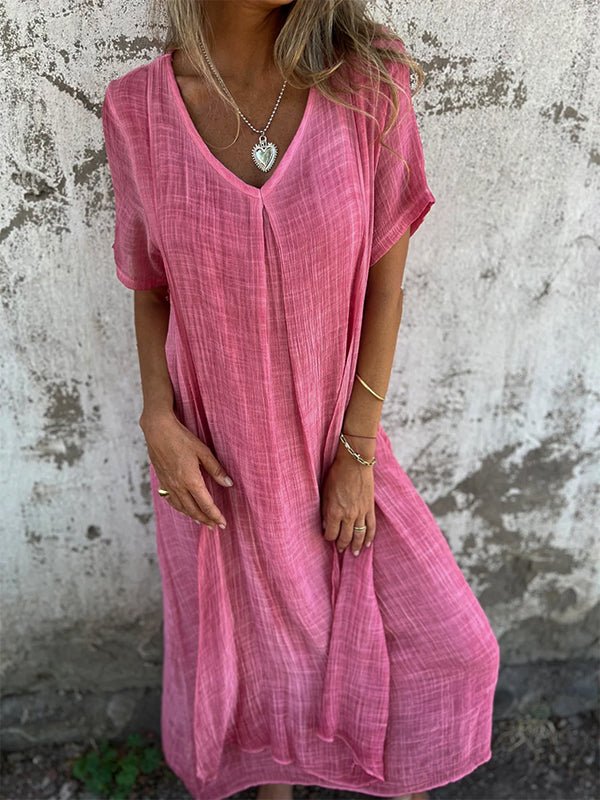 MW | Müheloses Maxikleid mit V-Ausschnitt