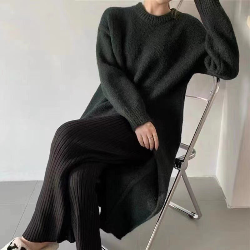 EM | Pullover-Midikleid mit Plissee-Detail