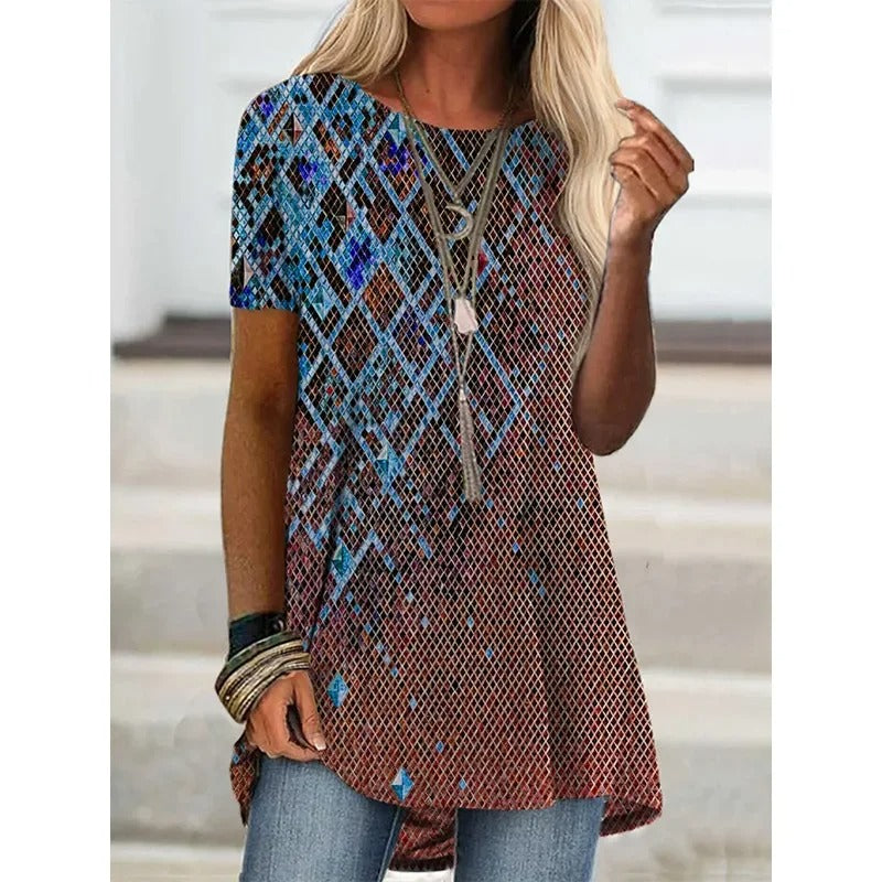 EM | Boho-inspiriertes bedrucktes Hemd