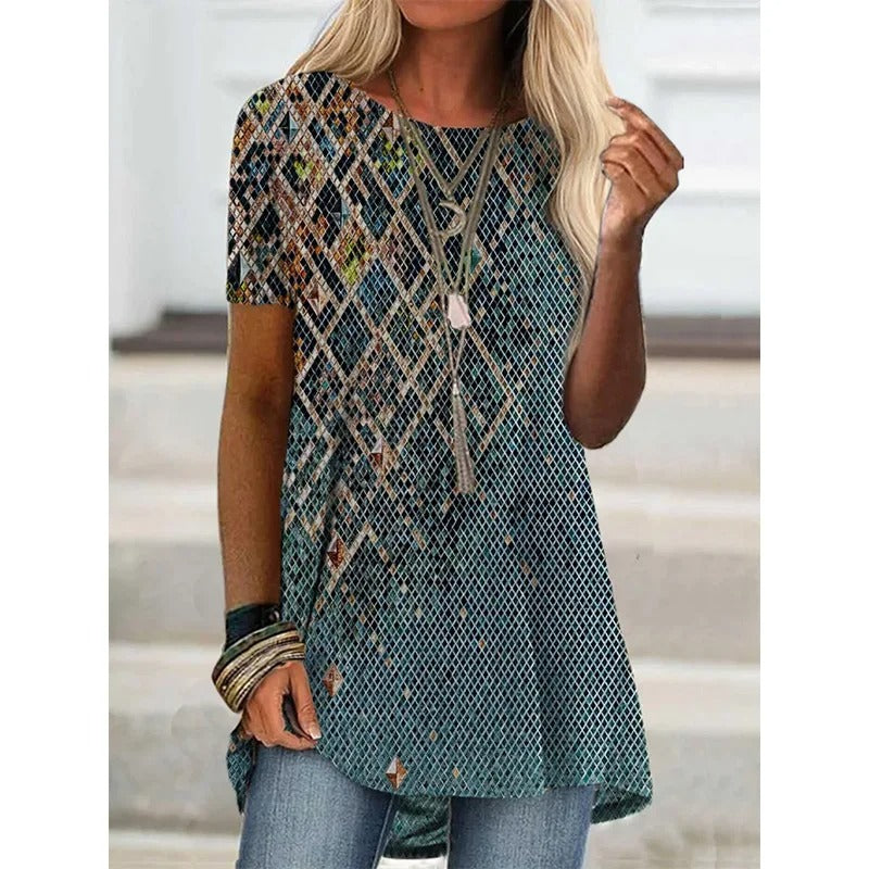 EM | Boho-inspiriertes bedrucktes Hemd