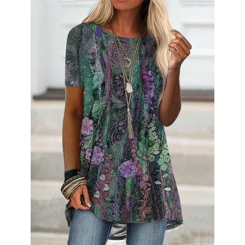 EM | Boho-inspiriertes bedrucktes Hemd