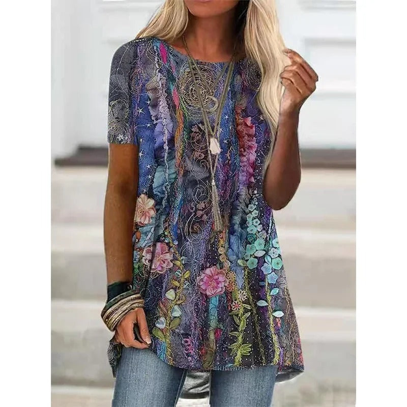 EM | Boho-inspiriertes bedrucktes Hemd