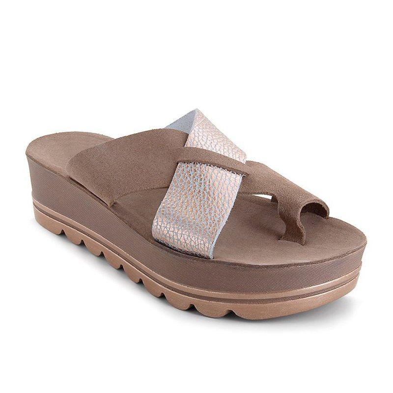 EM | Stilvolle Plateausandalen mit gekreuzten Riemen