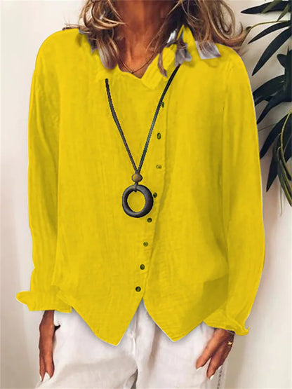 EM | Asymmetrische Button-Up-Bluse