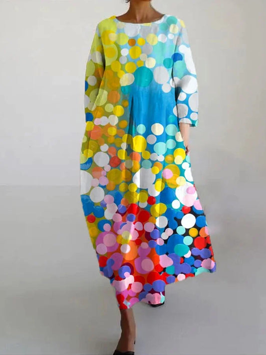 EM | Elegantes buntes Sommer-Maxikleid