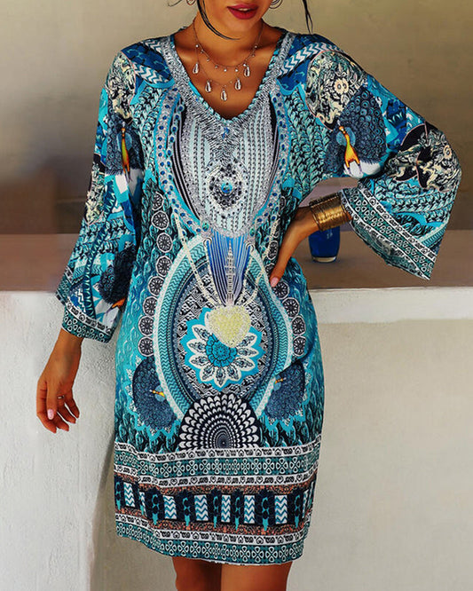 EM | Boho-Losse-Minikleid