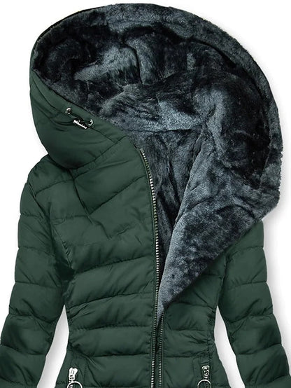 EM | Luxuriöser Winter-Puffermantel mit Kunstfell-Futter