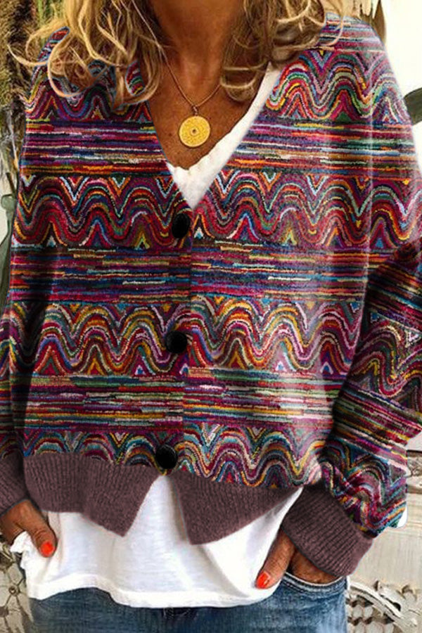 EM | Vintage Boho-Strickjacke