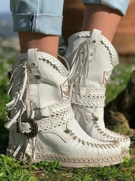 EM | Boho-Fransen-Westernstiefel