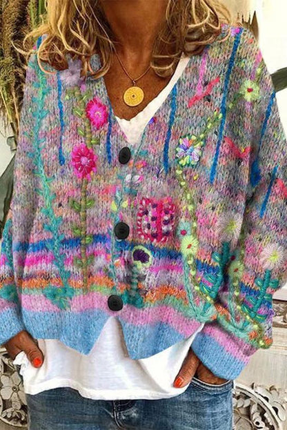 EM | Vintage Boho-Strickjacke