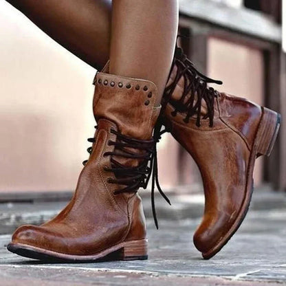 EM | Vintage Schnürstiefel aus Leder