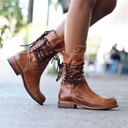EM | Vintage Schnürstiefel aus Leder