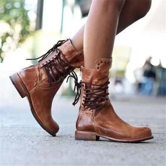 EM | Vintage Schnürstiefel aus Leder